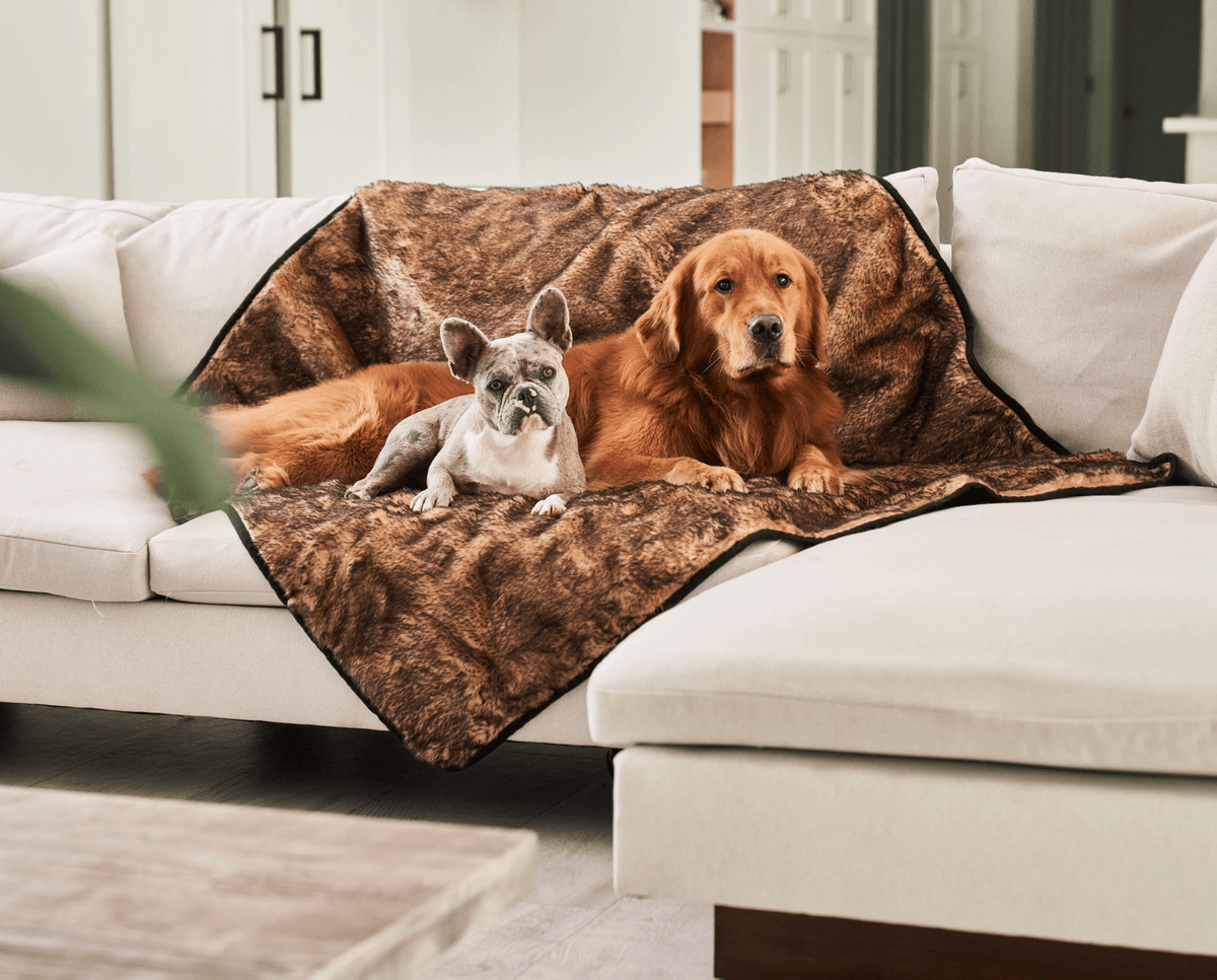PupProtector Short Fur Waterproof Throw Blanket Sable Tan 