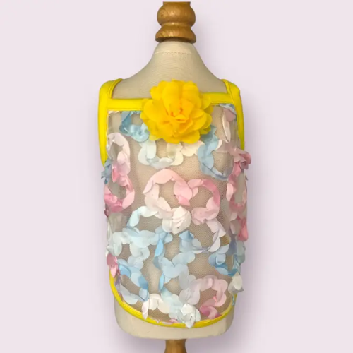 Floral Summer Tank Dog Shirt