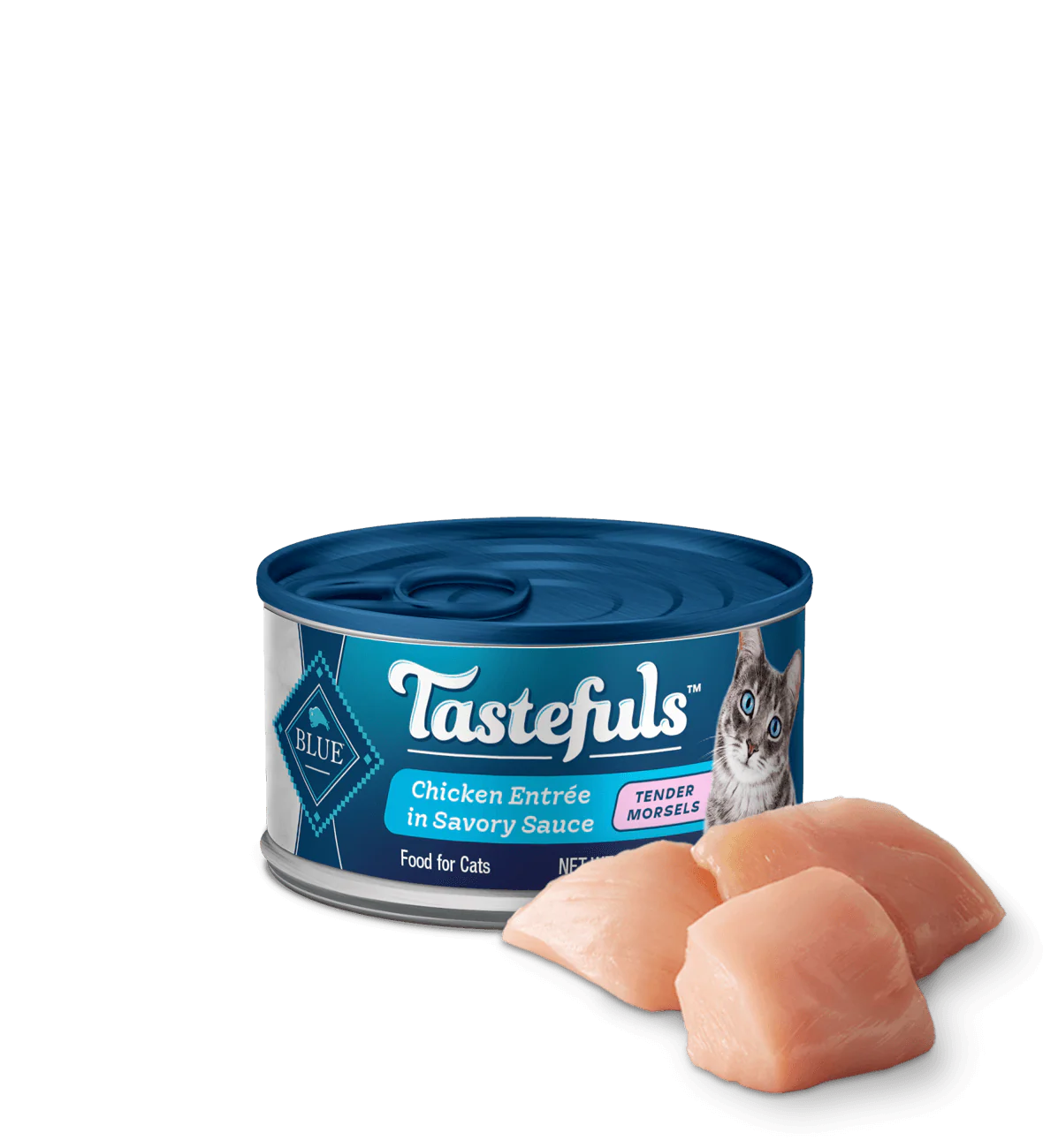 Blue Buffalo Tastefuls Adult Morsels Chicken Entree Wet Cat Cans