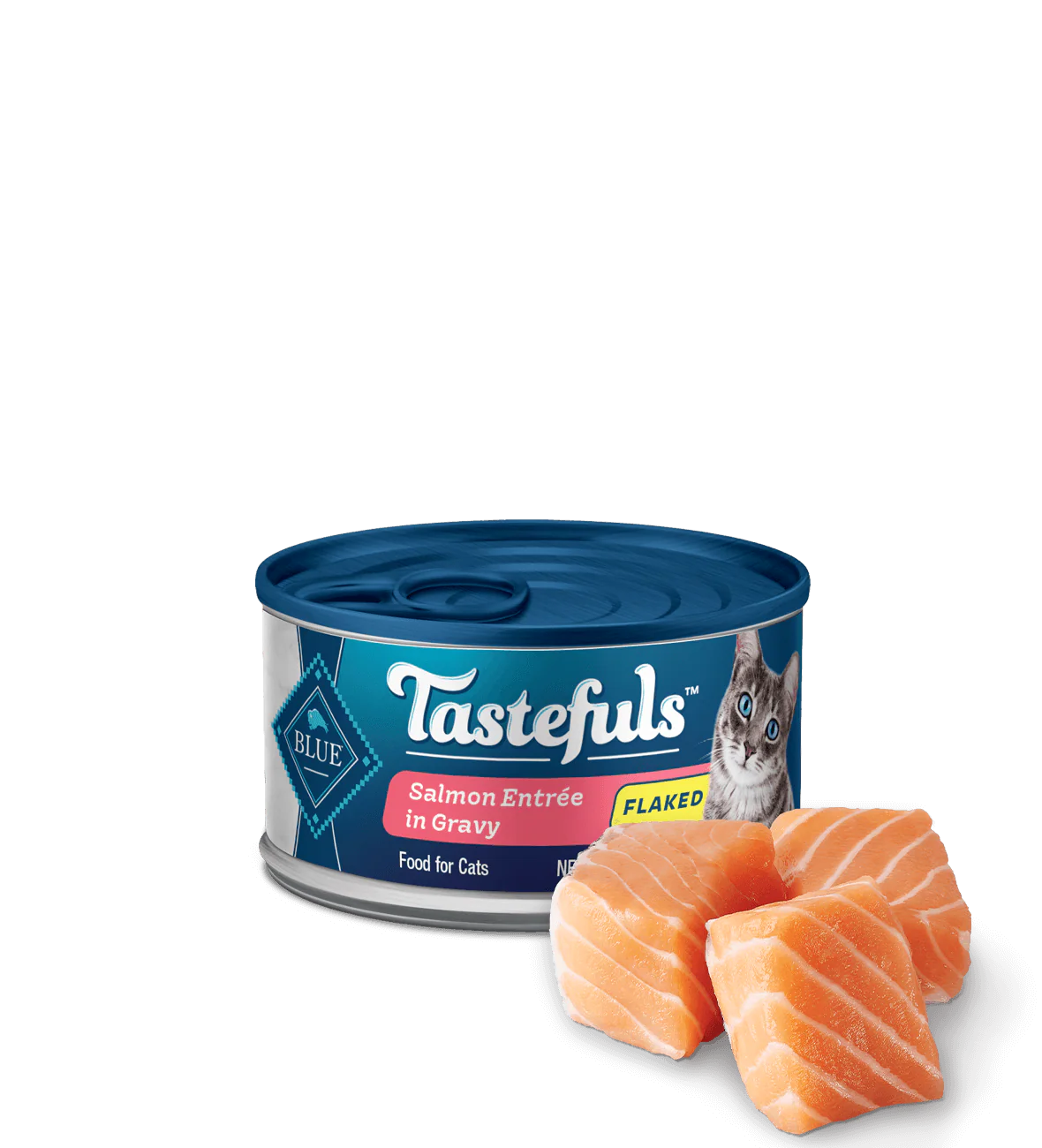 Blue Buffalo Tastefuls Adult Flaked Salmon Filets in Gravy Wet Cat Cans (3oz)