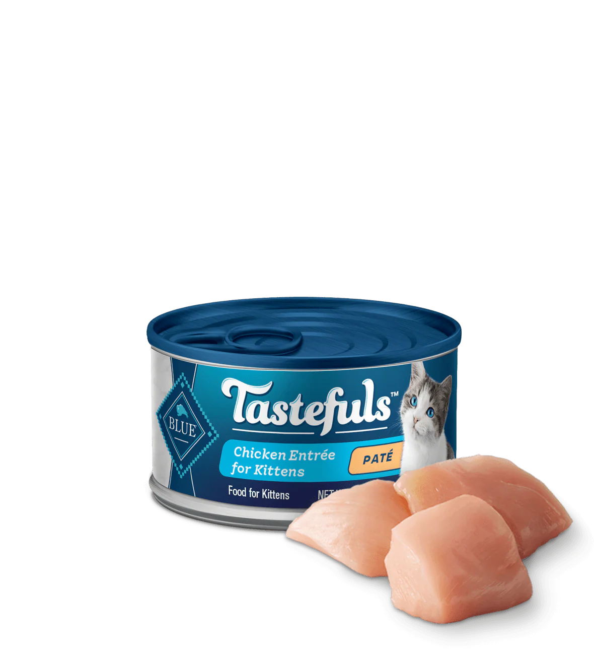 Blue Buffalo Tastefuls Kitten Chicken Pate Entree Wet Cat Cans (3oz)