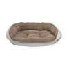 Crescent Bed Taupe Herringbone