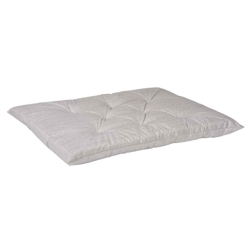 Bowsers Tufted Cushion Taupe Herringbone