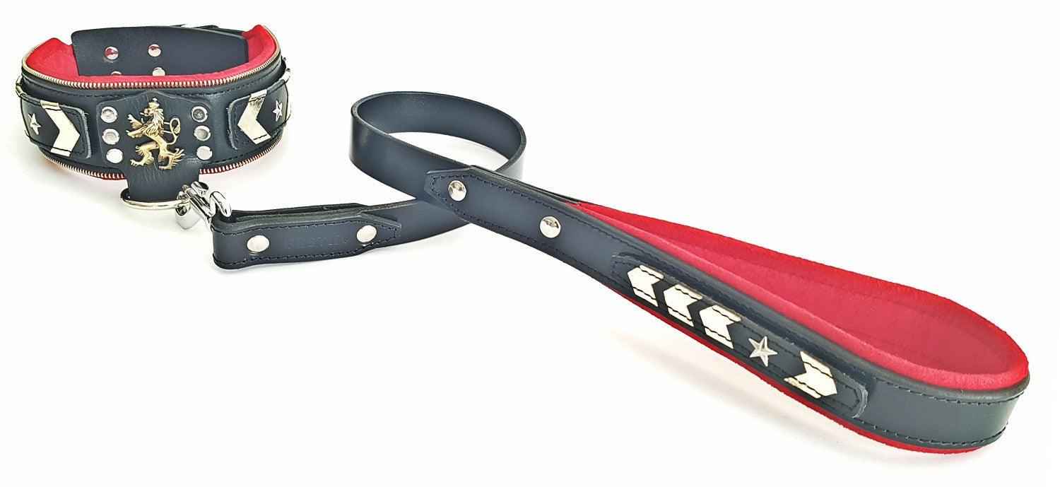 Bestia Unique General Leather Large Breed Dog Collar