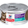 Hills Science Diet Sensitive Stomach & Skin Canned Cat Food, Tuna & Vegetable Entre (2.9oz)