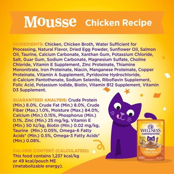 Wellness Appetizing Entrees Chicken Mousse Cat (1.4oz)