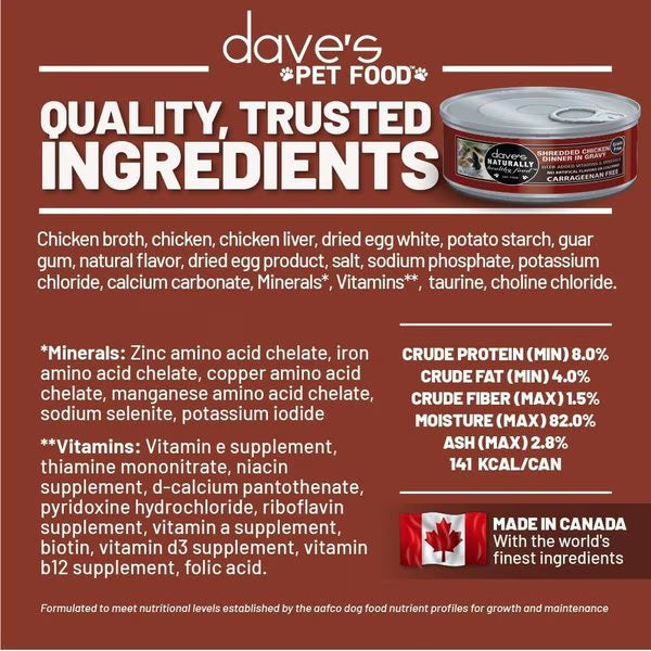 Daves Cat Naturally Healthy Grain Free Chicken In Gravy (13.2oz)