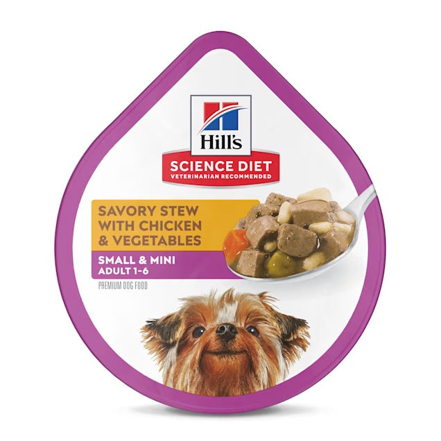 Hills Science Diet Adult Small & Mini Canned Dog Food, Savory Stew Chicken & Vegetables (3.5oz)
