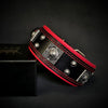 Bestia Dog Gear Genuine Leather Dog Collar - Red