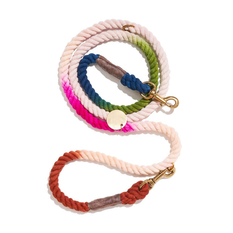 The Spring Bouquet Cotton Rope Dog Leash | Bolt Snaps, Adjustable | Found my Animal