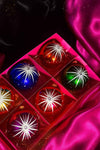 Starlet Glass Christmas Ornaments - Set of 6