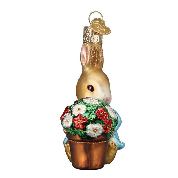 Old World Christmas: Peter Rabbit With Flower Pot Christmas Ornament
