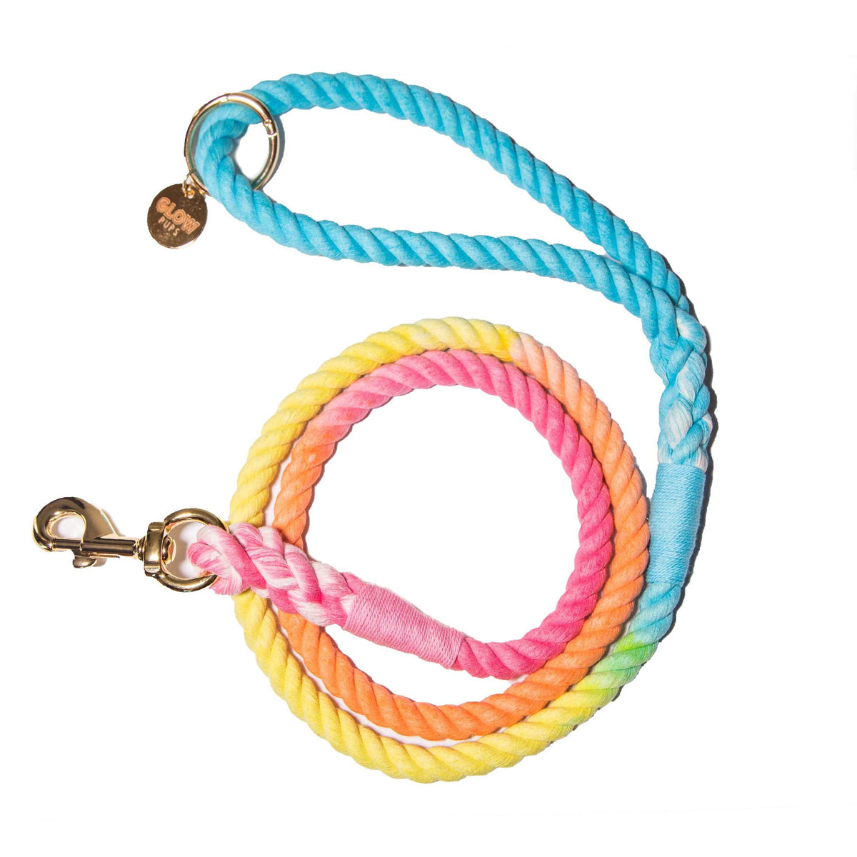 Glow Pups: Rainbow Tie Dye Dog Leash