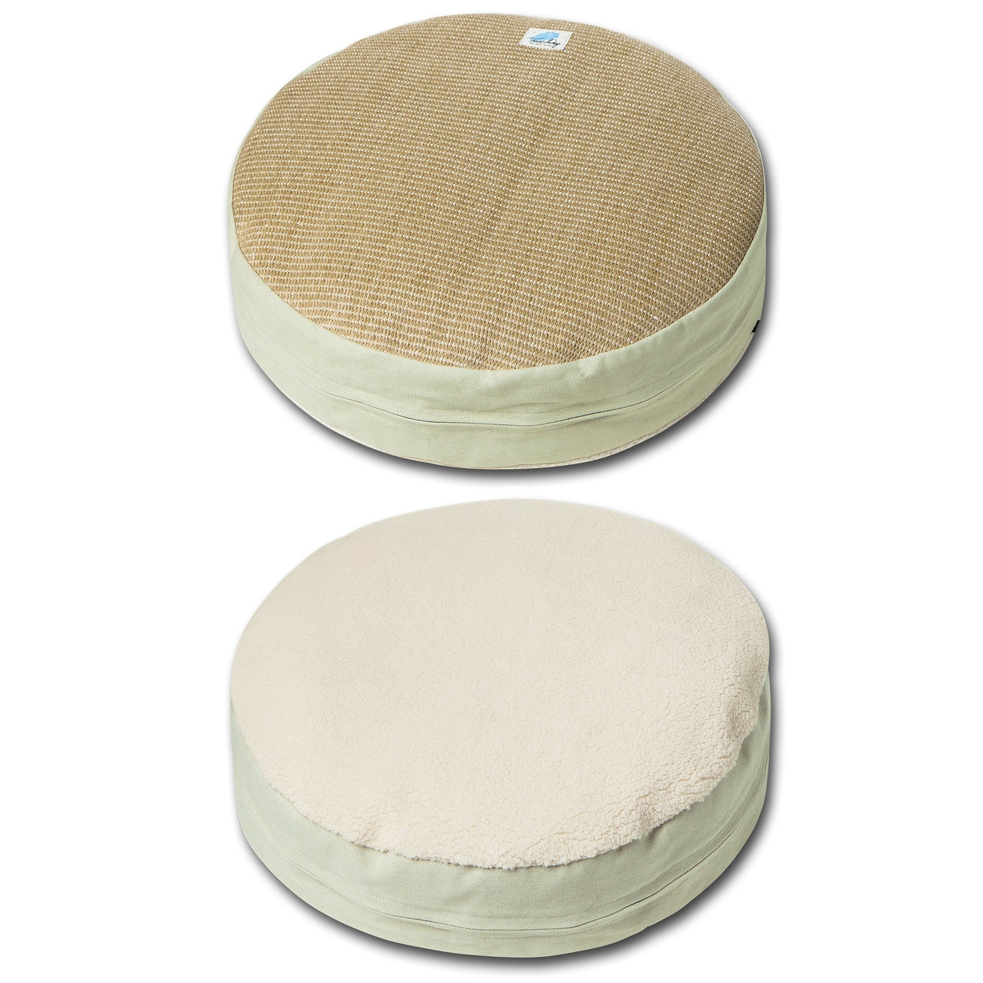 Touchcat Claw-ver Nest Rounded Scratching Cat Bed w/ Teaser Toy