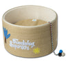Touchcat Claw-ver Nest Rounded Scratching Cat Bed w/ Teaser Toy