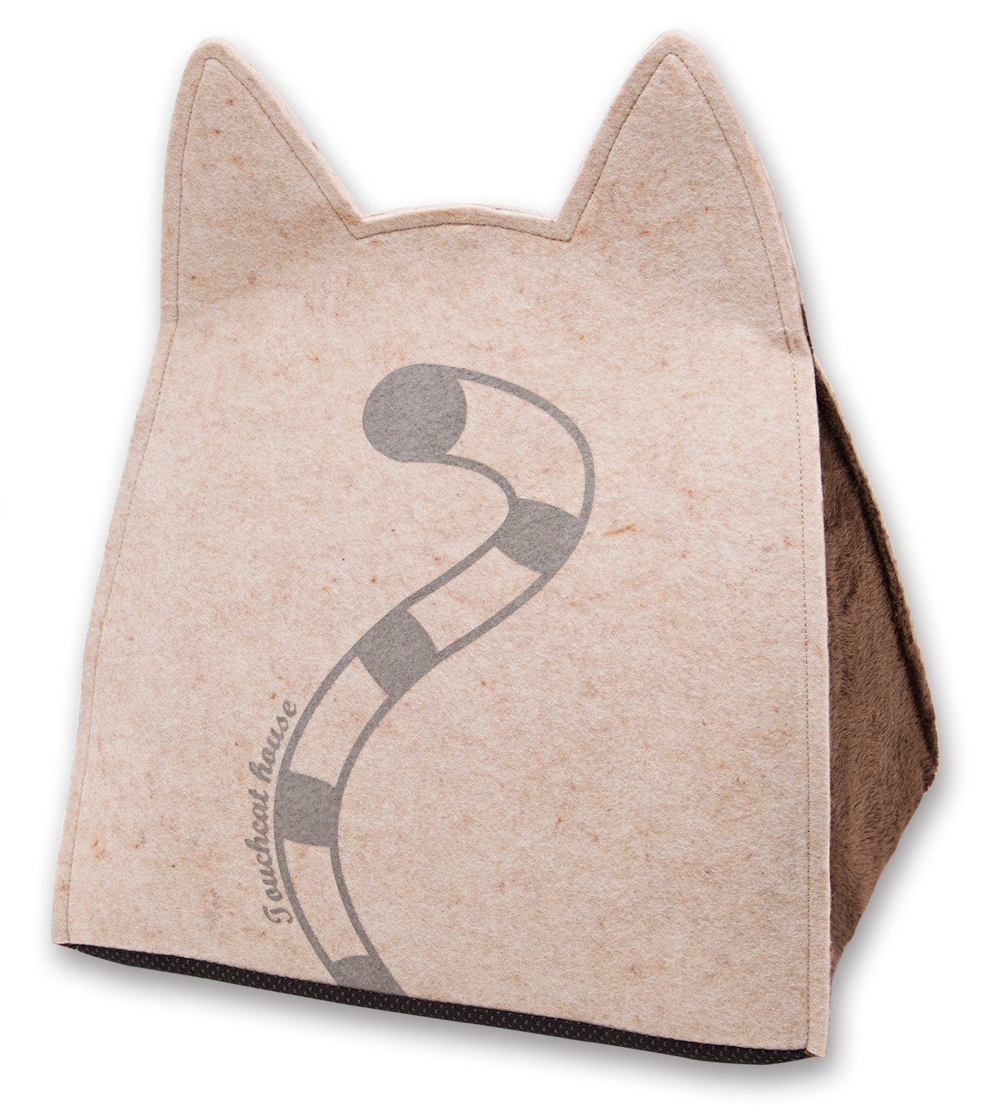 Touchcat Kitty Ears Travel On-The-Go Folding Designer Fashion Pet Cat Bed House w/ Hanging Teaser Toy