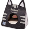 Touchcat ® Kitty Ears Travel On-The-Go Folding Designer Fashion Pet Cat Bed House w/ Hanging Teaser Toy