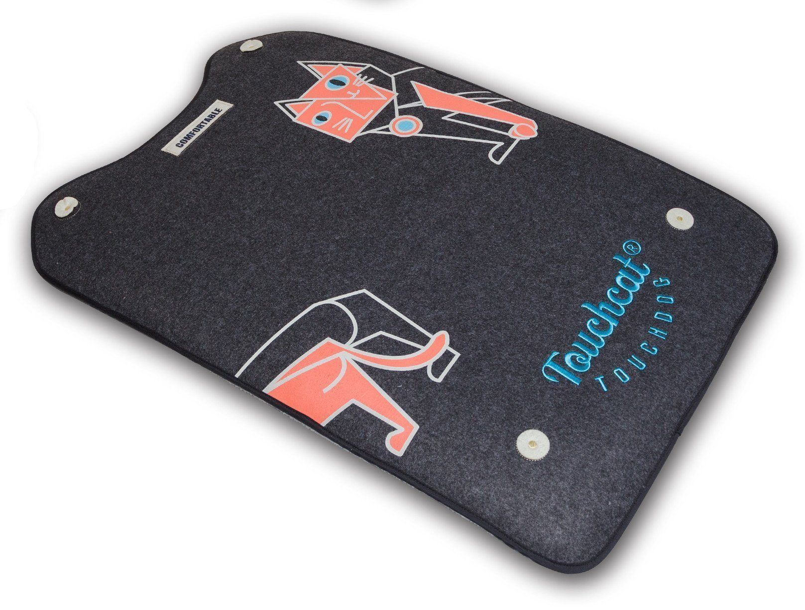 Touchcat Lamaste Travel Reversible Rubberized Fashion Designer Pet Dog and Cat Bed Bed Lounger Stretching Yoga Mat