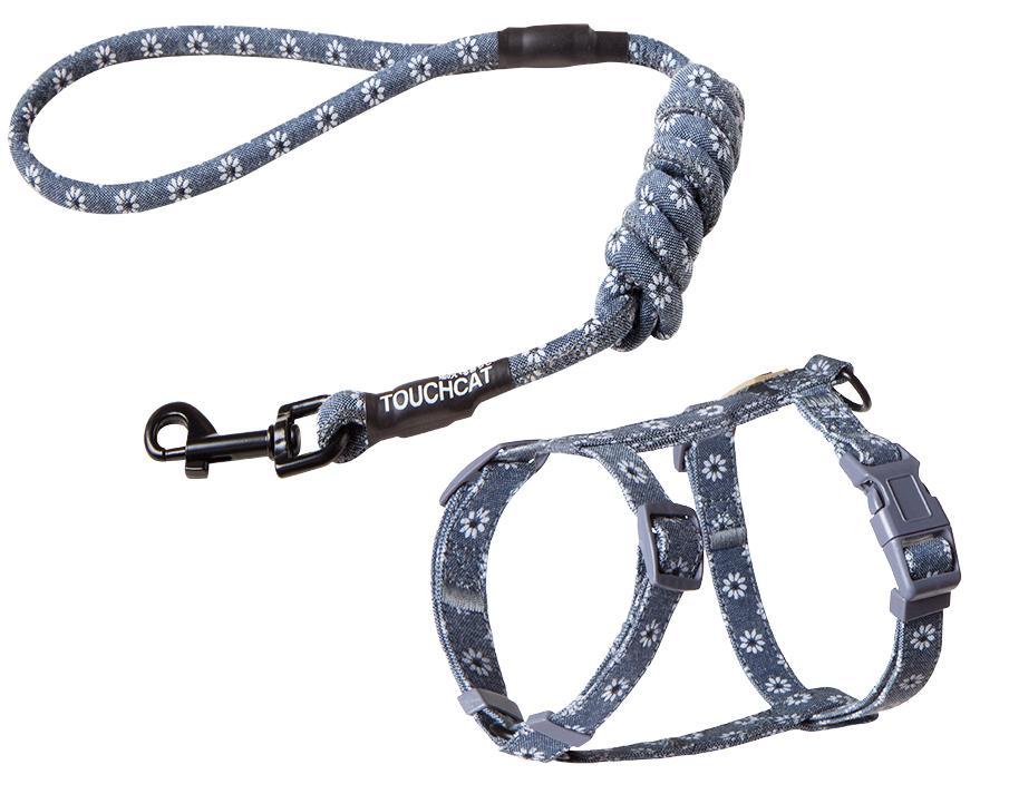Touchcat Radi-Claw Durable Cable Cat Harness and Leash Combo