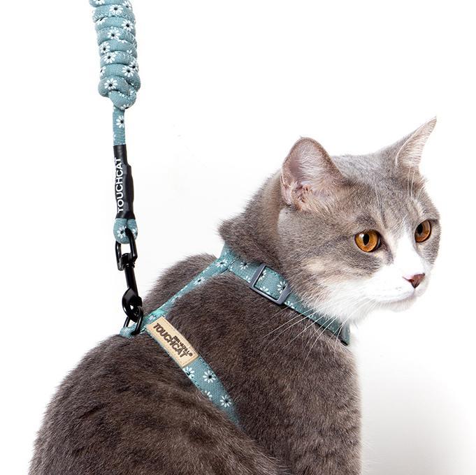 Touchcat Radi-Claw Durable Cable Cat Harness and Leash Combo