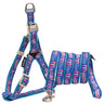 Touchdog Bone Patterned Tough Stitched Dog Harness and Leash
