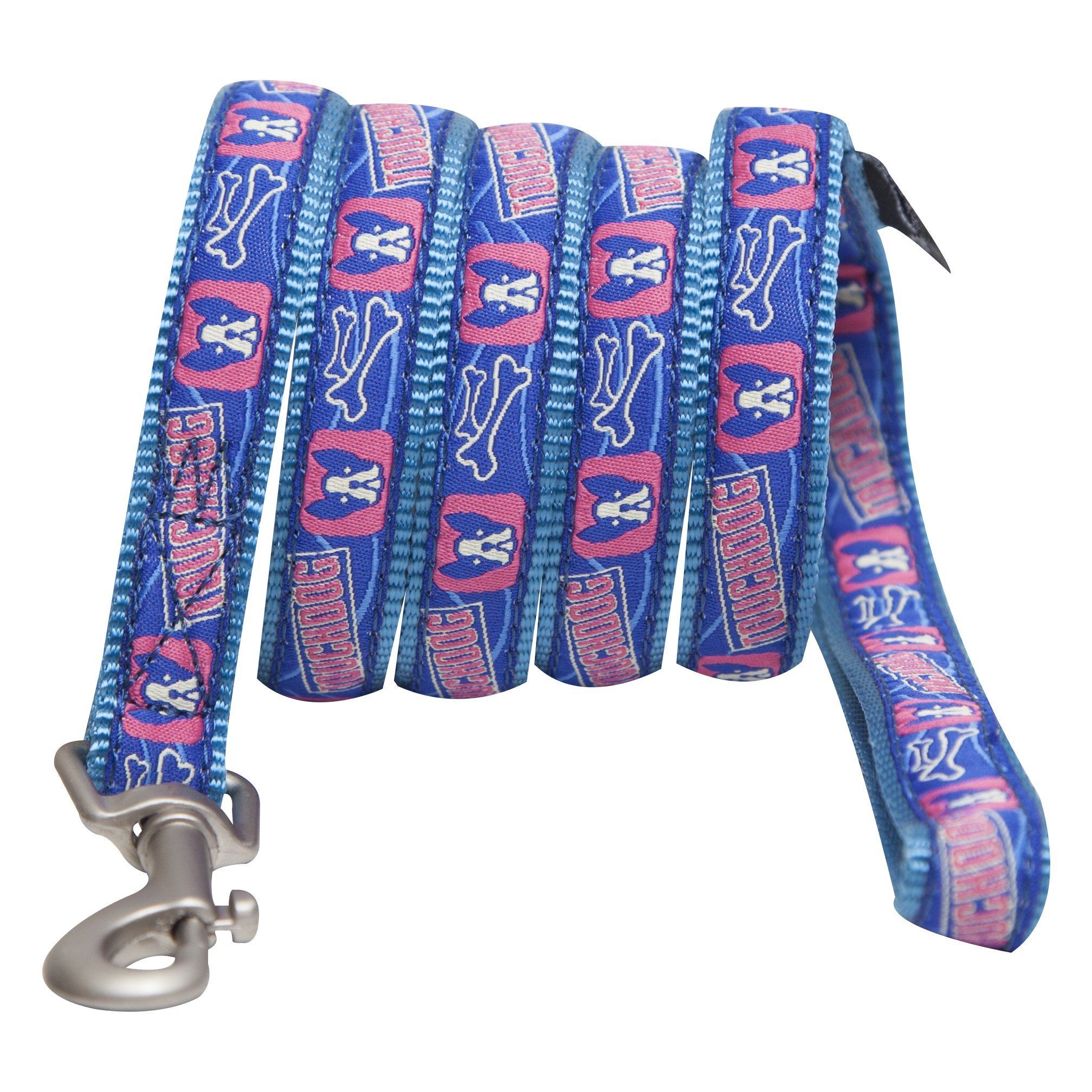 Touchdog Bone Patterned Tough Stitched Dog Harness and Leash