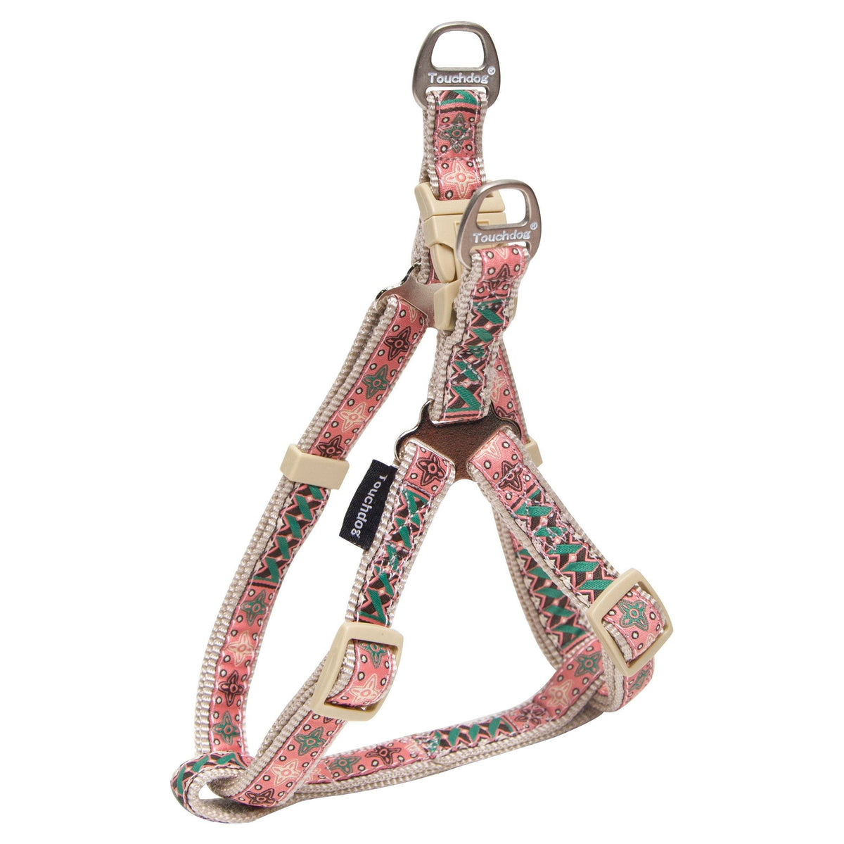 Touchdog Capentry Patterned Tough Stitched Dog Harness and Leash