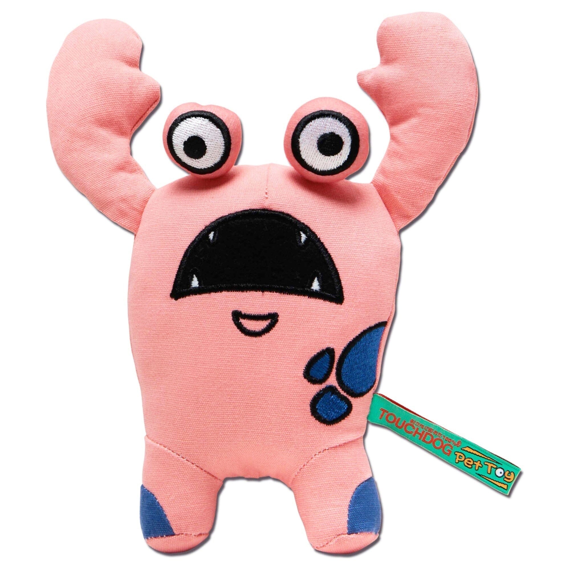 Touchdog Cartoon Up-for-Crabs Monster Plush Dog Toy | HT Animal Supply