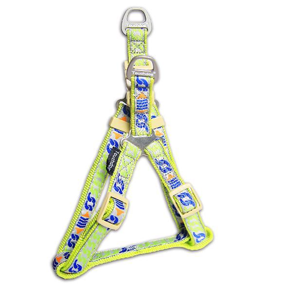 Touchdog Chain Printed Tough Stitched Dog Harness and Leash