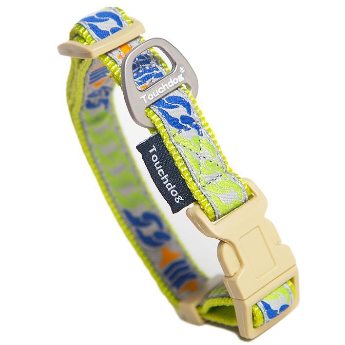 Touchdog Chain Printed Tough Stitched Embroidered Collar and Leash
