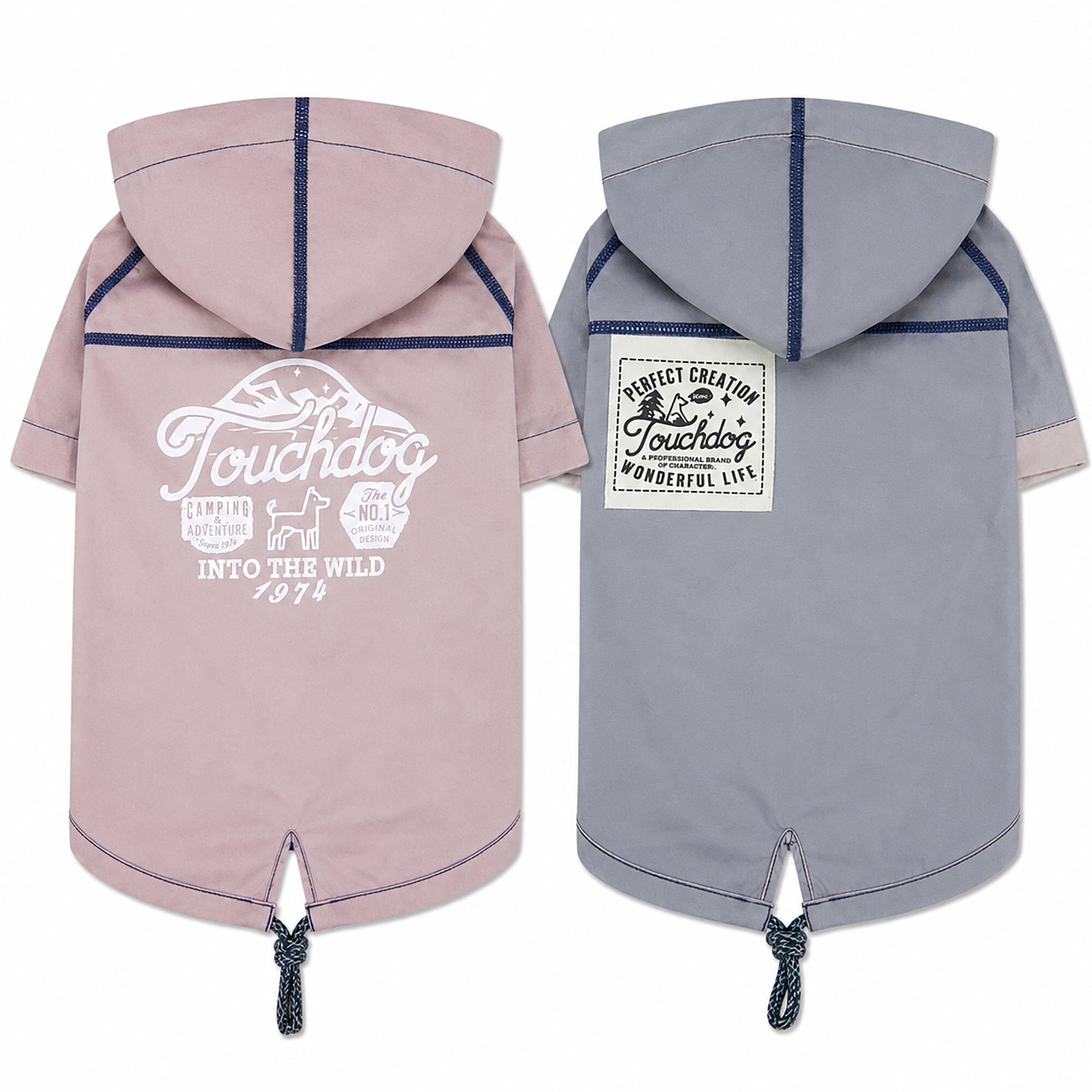 Touchdog Cloudburst Reversible Fashion Waterproof Dog Raincoat | HT Animal Supply