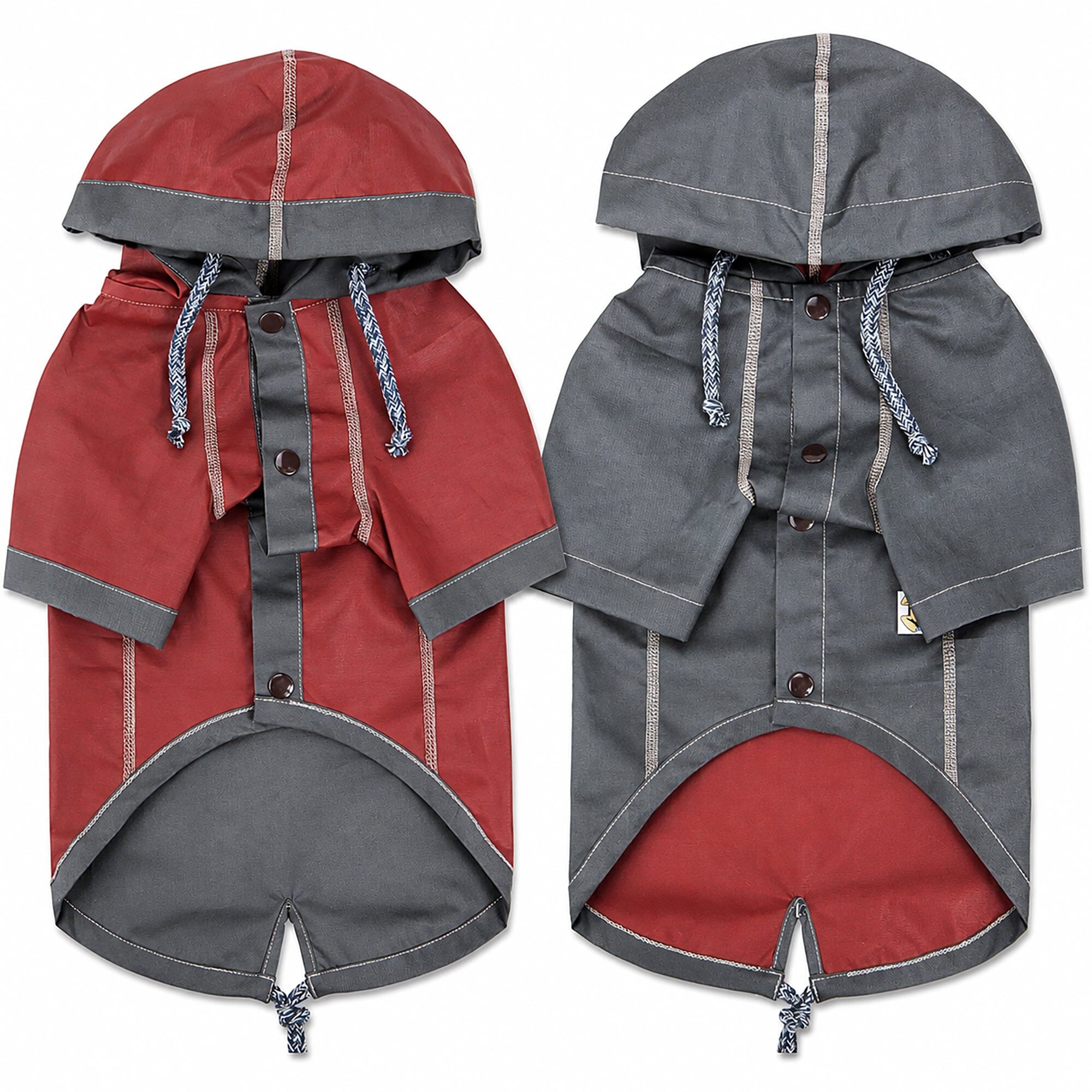 Touchdog Cloudburst Reversible Fashion Waterproof Dog Raincoat | HT Animal Supply