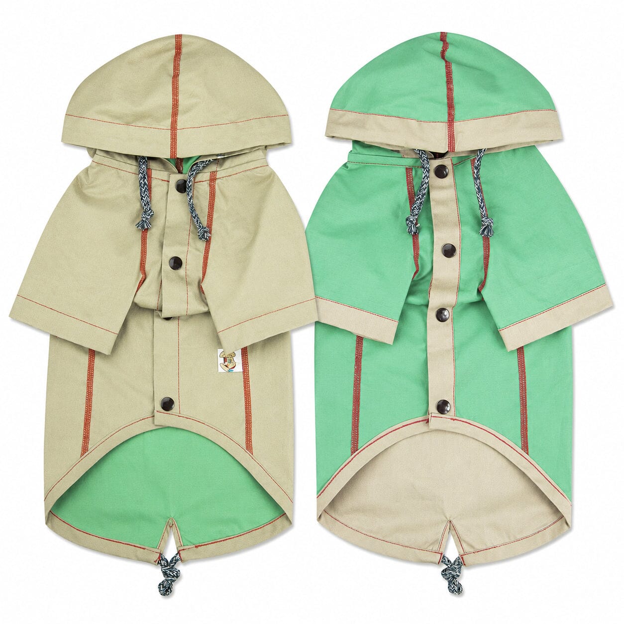Touchdog Cloudburst Reversible Fashion Waterproof Dog Raincoat | HT Animal Supply