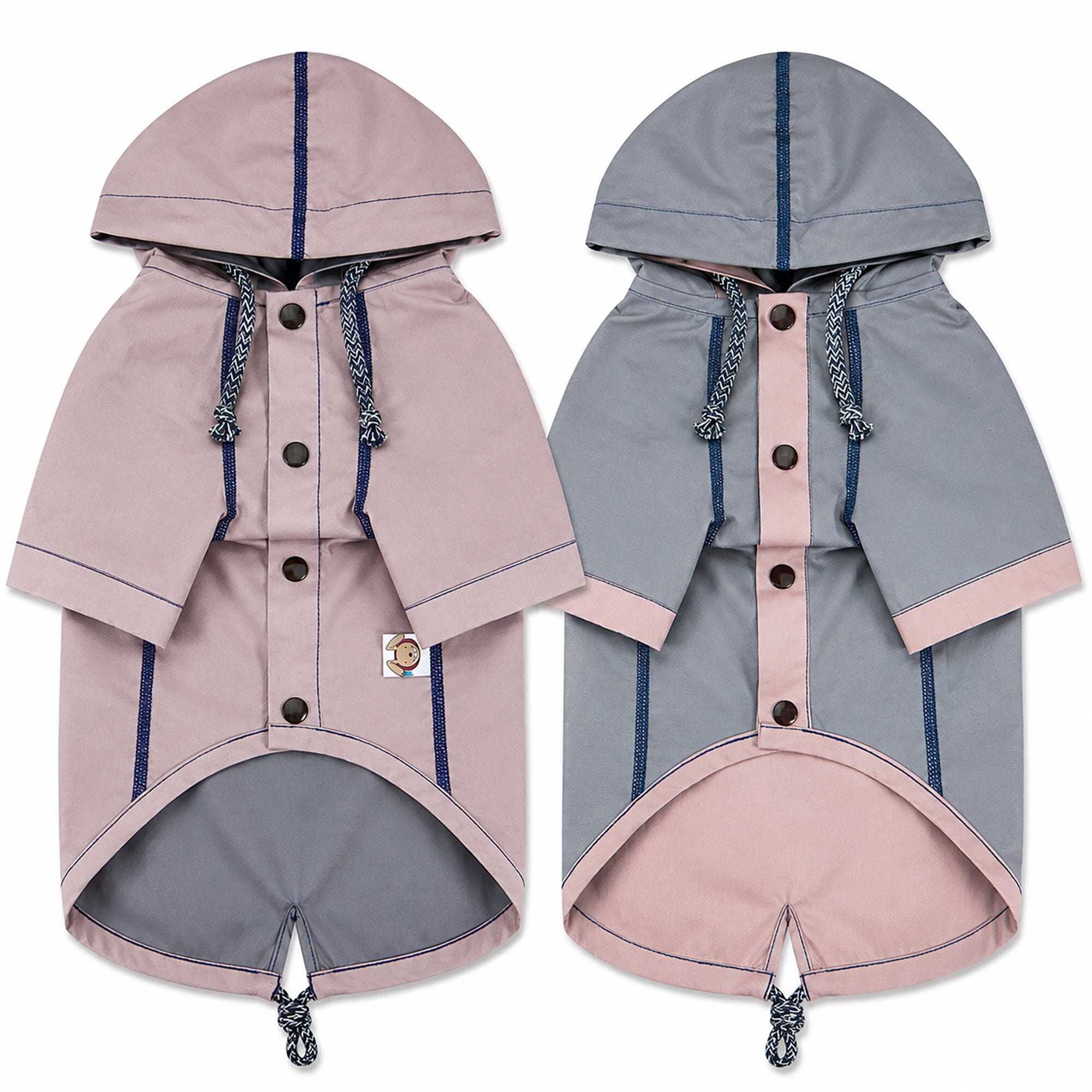 Touchdog Cloudburst Reversible Fashion Waterproof Dog Raincoat | HT Animal Supply