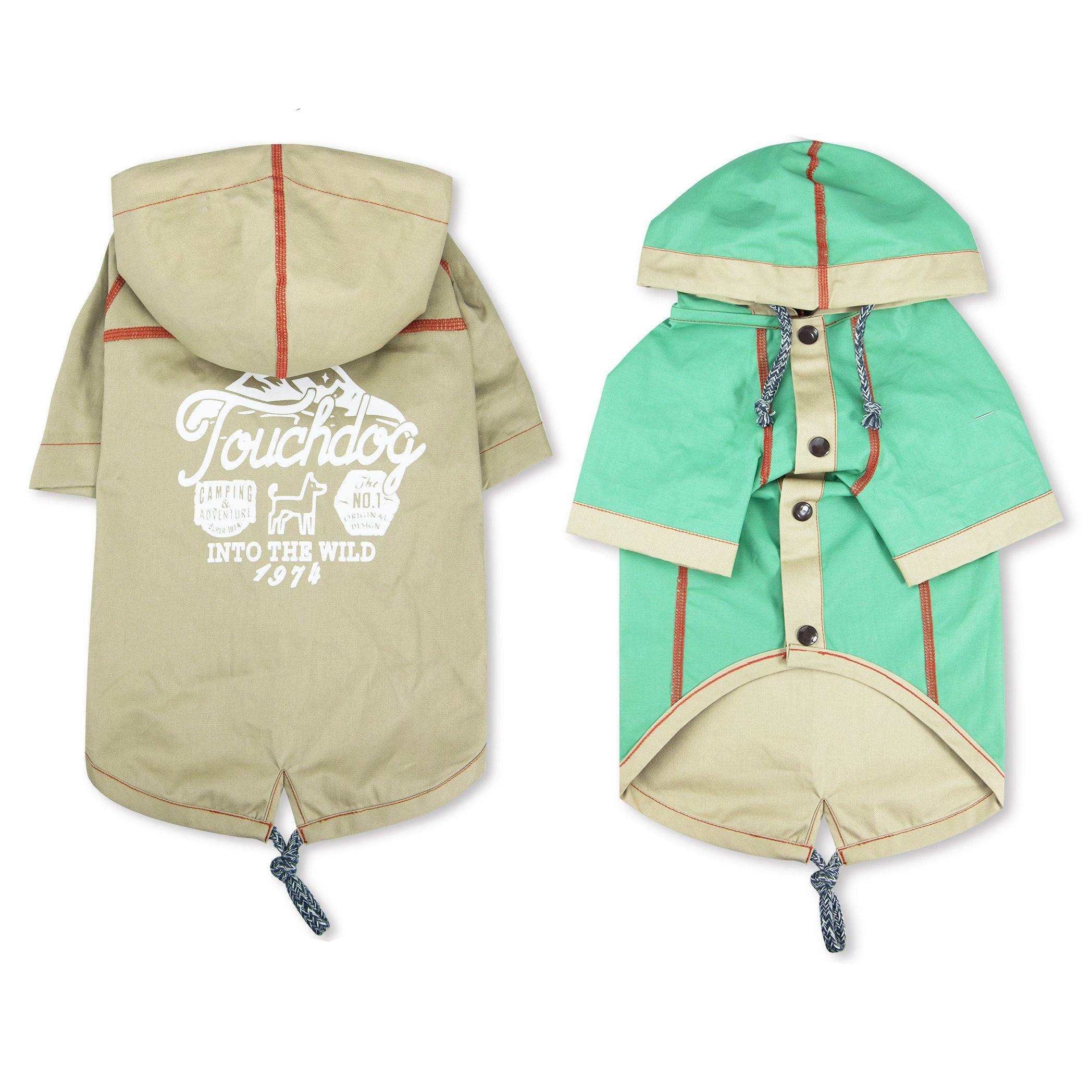 Touchdog Cloudburst Reversible Fashion Waterproof Dog Raincoat