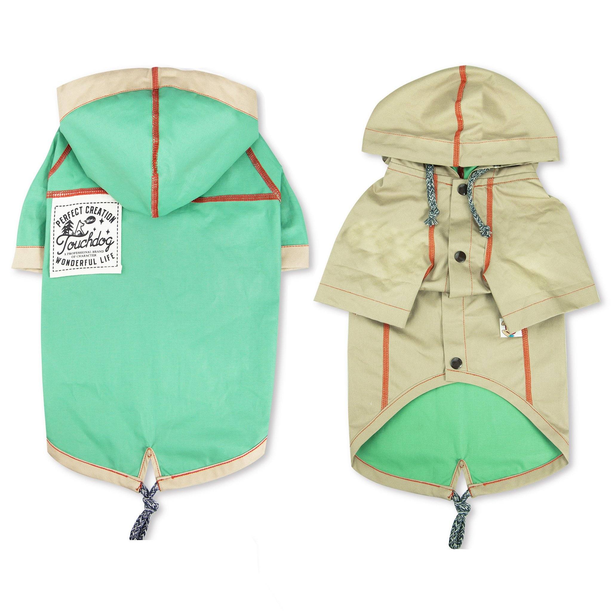 Touchdog Cloudburst Reversible Fashion Waterproof Dog Raincoat