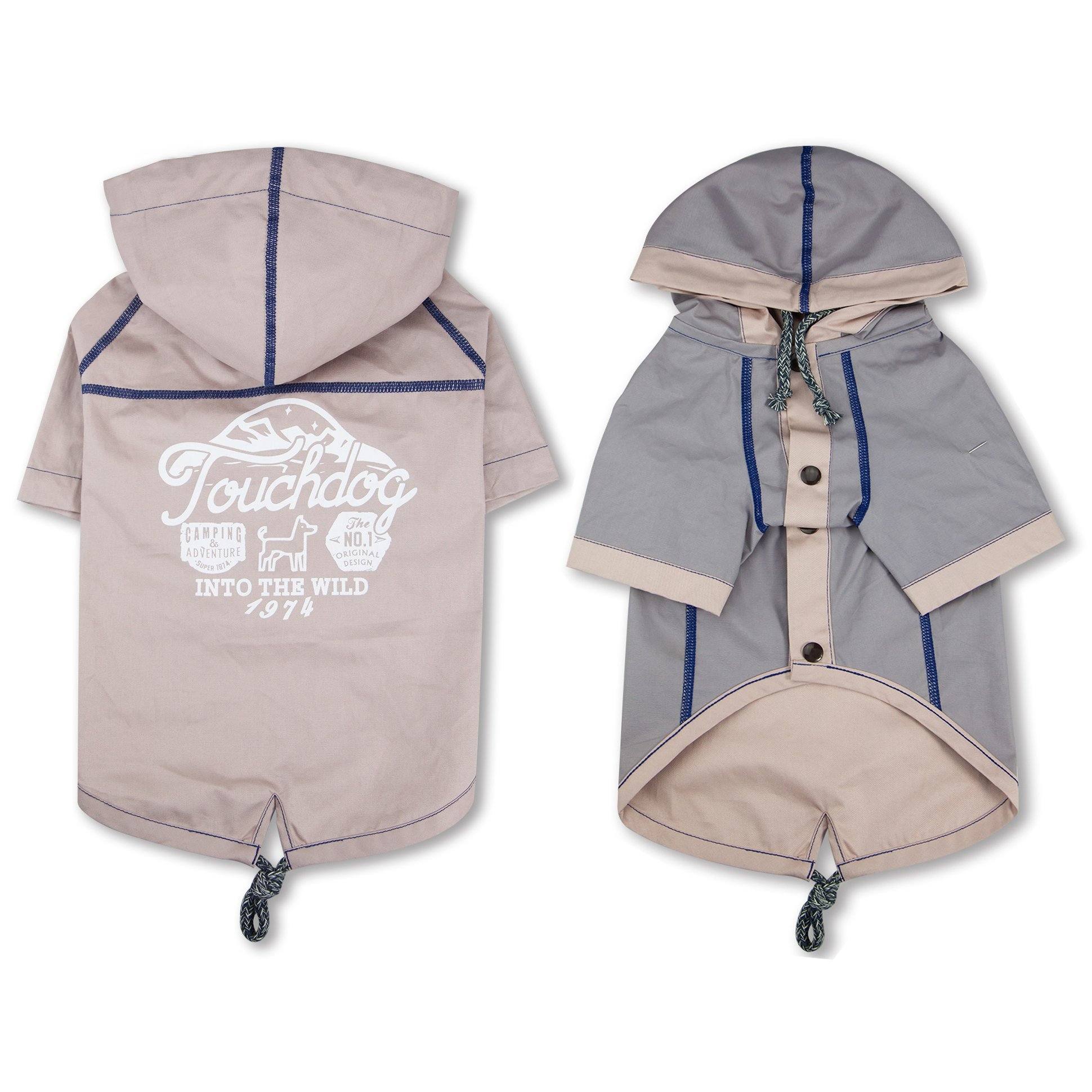 Touchdog Cloudburst Reversible Fashion Waterproof Dog Raincoat