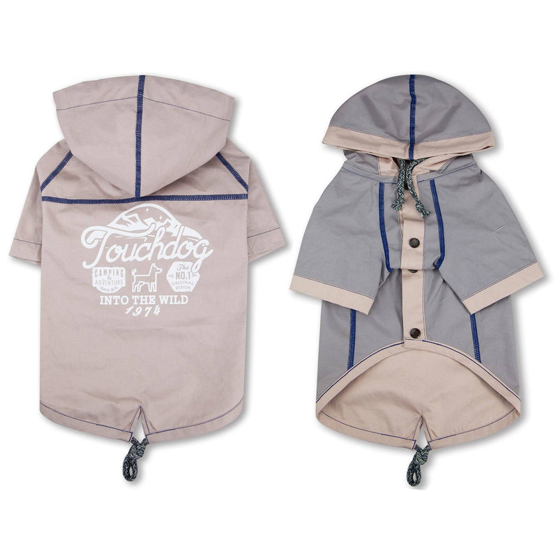 Touchdog Cloudburst Reversible Fashion Waterproof Dog Raincoat