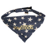 Touchdog Designer Hook-and-Loop Pet Bandana - Blue