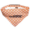 Touchdog Designer Hook-and-Loop Pet Bandana - Peach
