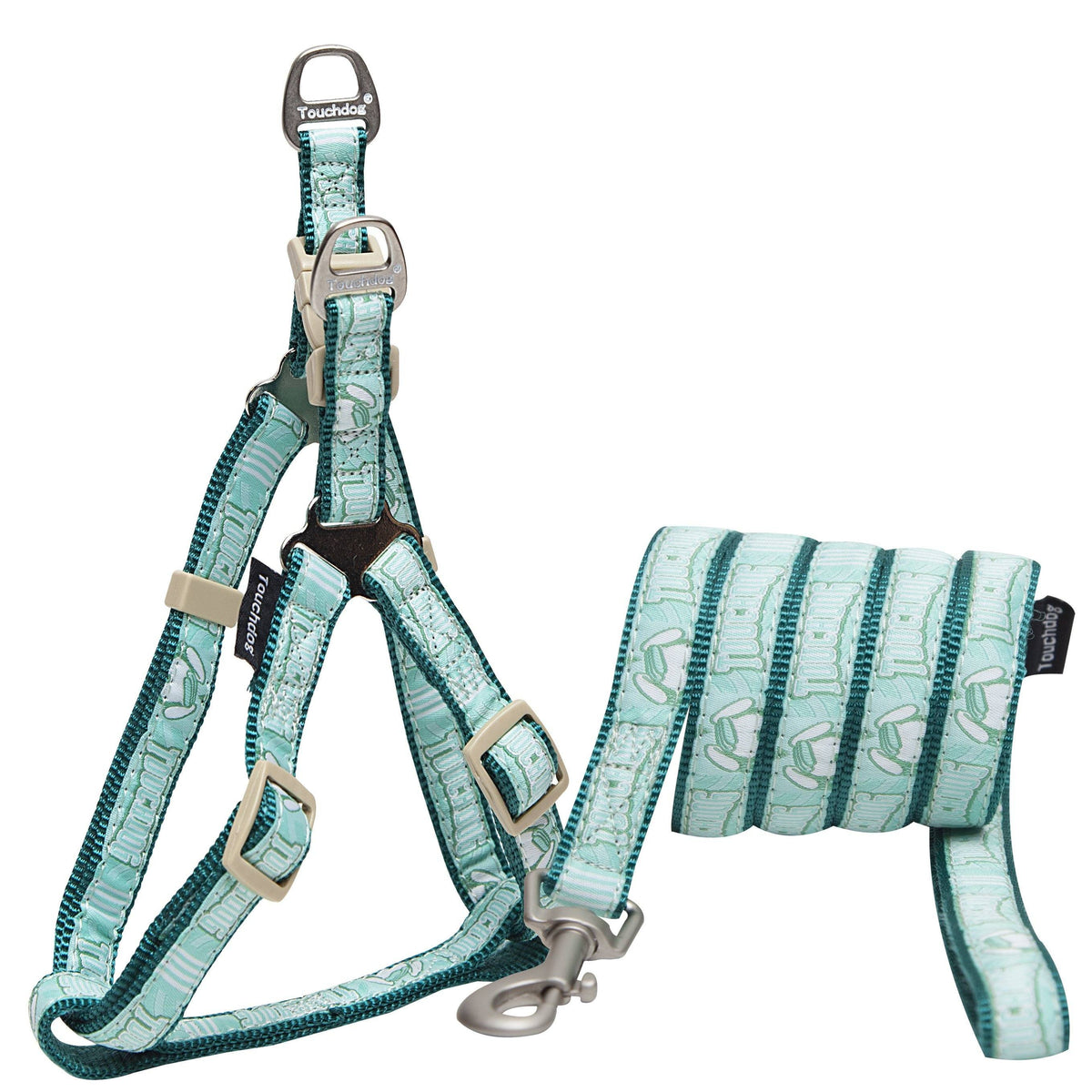 Touchdog Funny Bone Tough Stitched Dog Harness and Leash