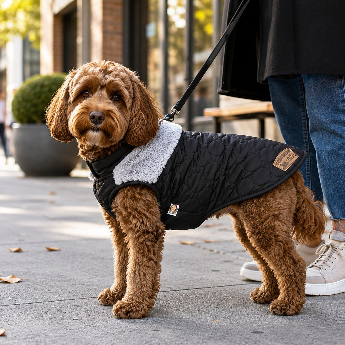 Touchdog Furrost-Bite Fur and Fleece Designer Fashion Dog Jacket | HT Animal Supply