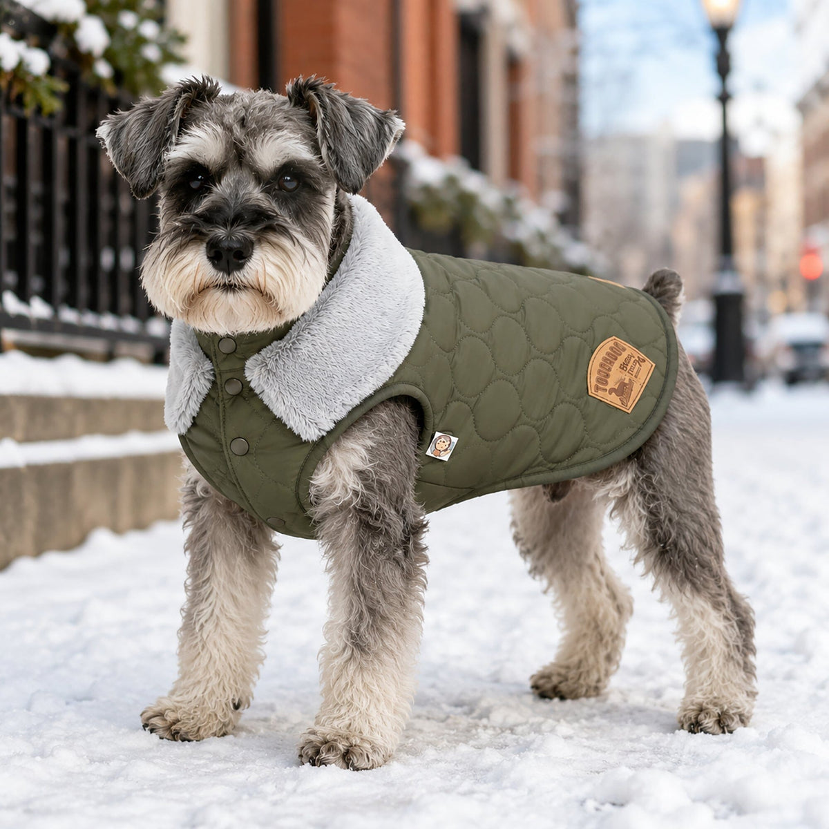 Touchdog Furrost-Bite Fur and Fleece Designer Fashion Dog Jacket | HT Animal Supply