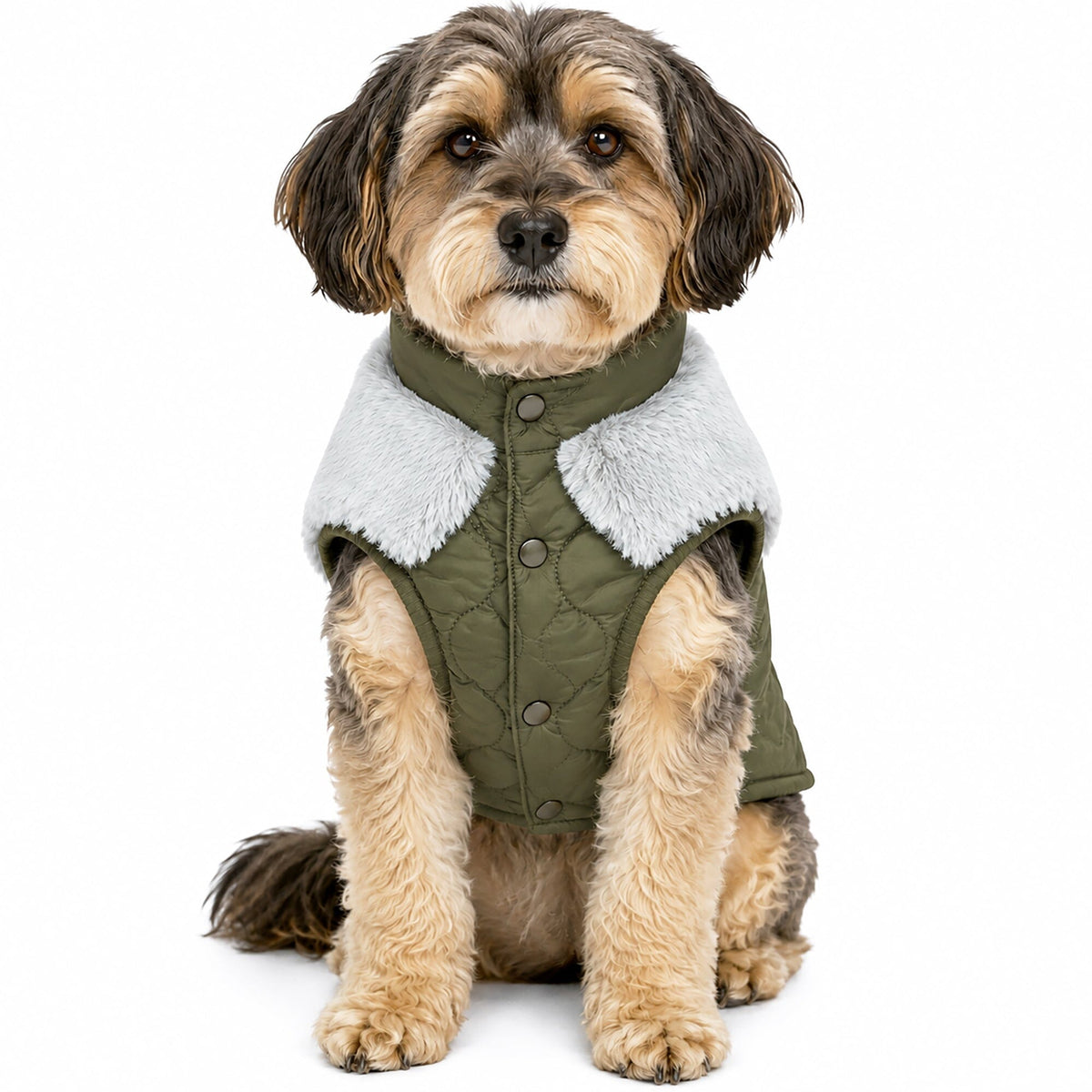 Touchdog Furrost-Bite Fur and Fleece Designer Fashion Dog Jacket | HT Animal Supply