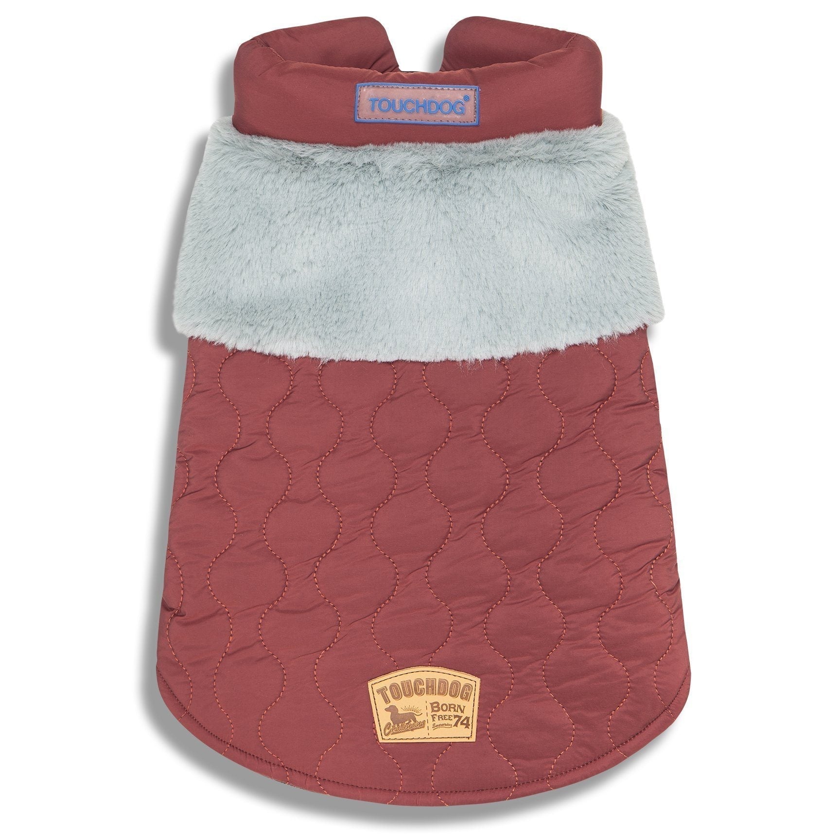 Touchdog Furrost-Bite Fur and Fleece Designer Fashion Dog Jacket