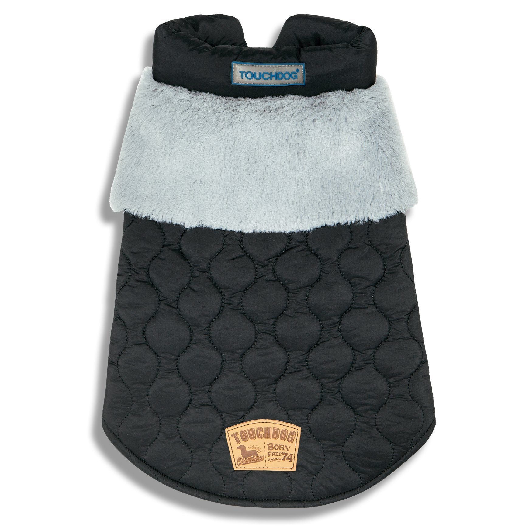 Touchdog Furrost-Bite Fur and Fleece Designer Fashion Dog Jacket