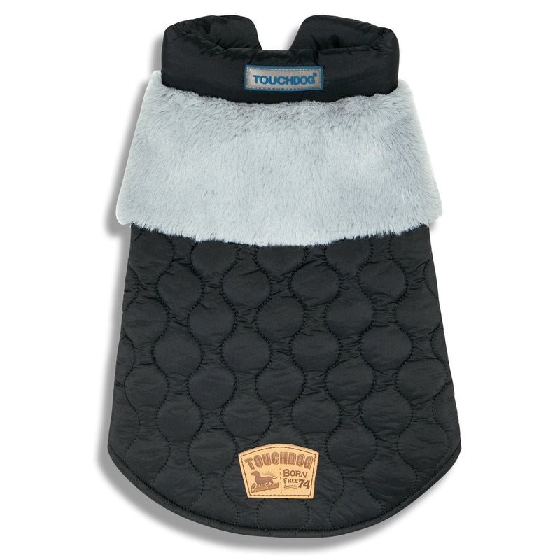 Touchdog Furrost-Bite Fur and Fleece Designer Fashion Dog Jacket