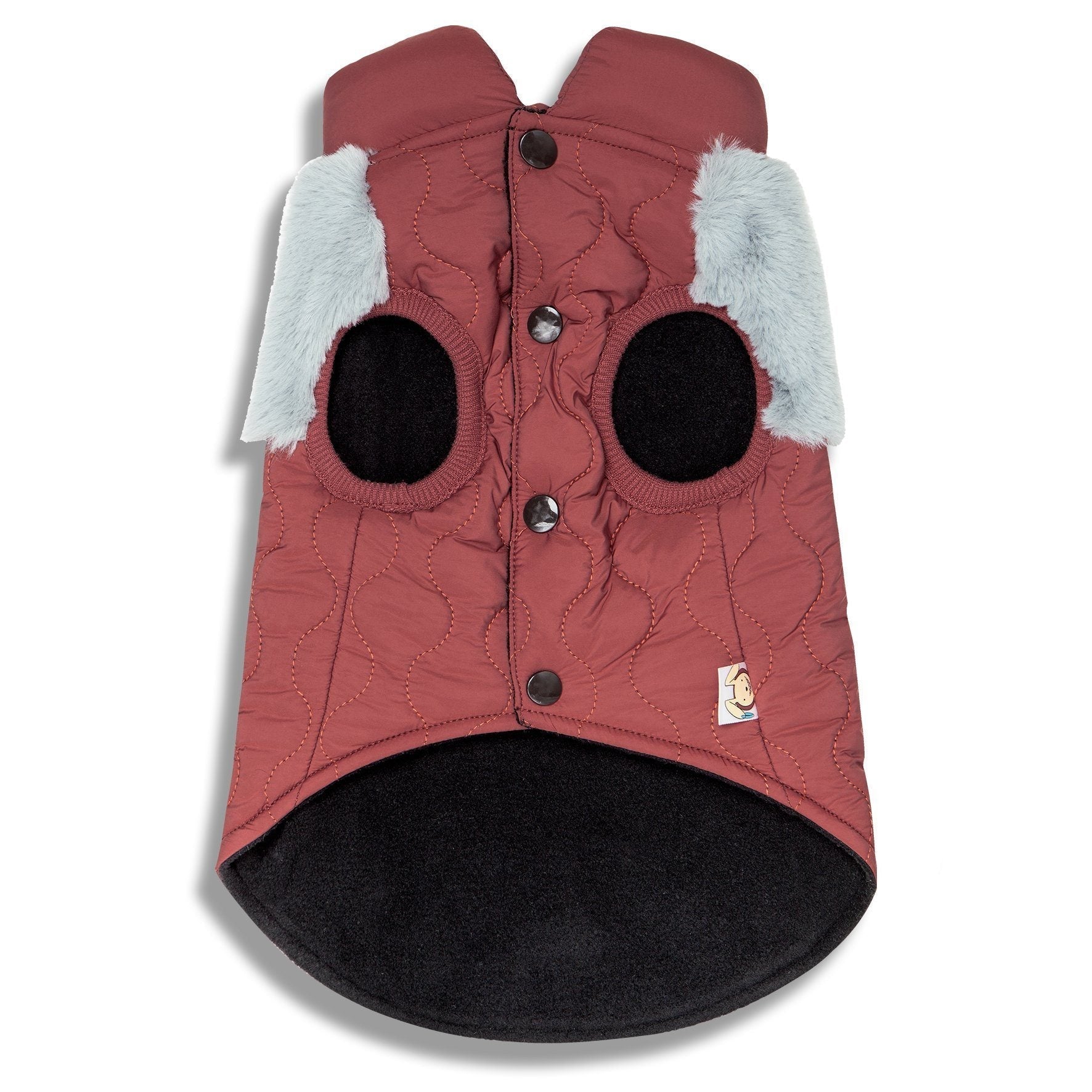 Touchdog Furrost-Bite Fur and Fleece Designer Fashion Dog Jacket
