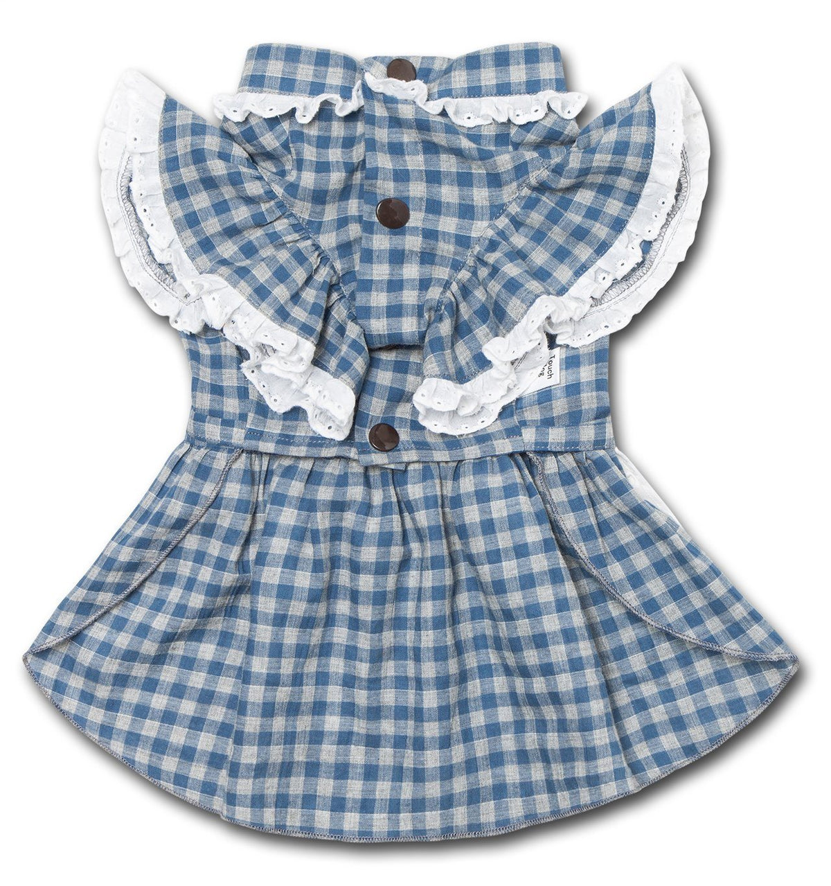 Touchdog I love Poochi Classical Plaid Fashion Designer Dog Dress