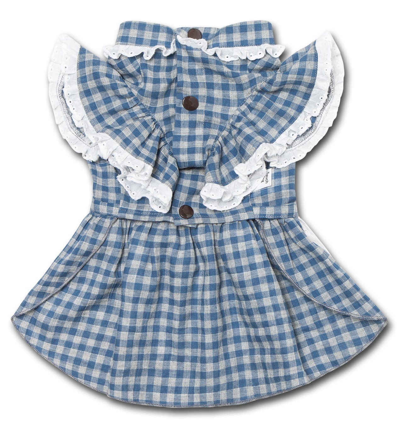 Touchdog I love Poochi Classical Plaid Fashion Designer Dog Dress